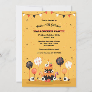 Invitación a la fiesta de cumpleaños de Halloween