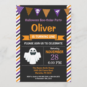 Invitación a la fiesta de cumpleaños de Halloween