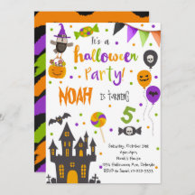 Invitación a la fiesta de cumpleaños de Halloween