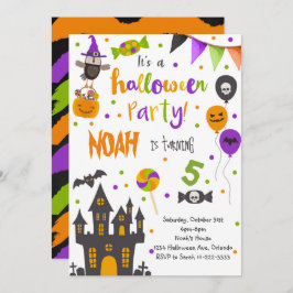 Invitación a la fiesta de cumpleaños de Halloween