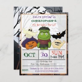 Invitación a la fiesta de cumpleaños de Halloween