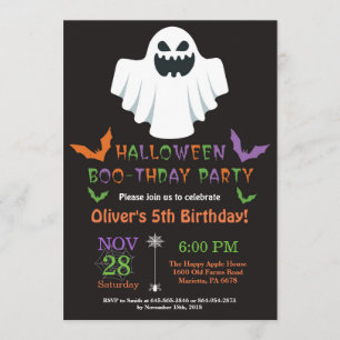 Invitación a la fiesta de cumpleaños de Halloween
