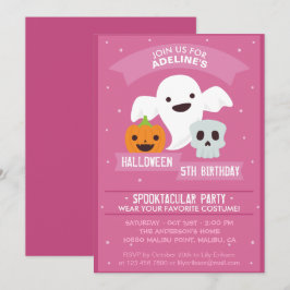 Invitación a la fiesta de cumpleaños de Halloween