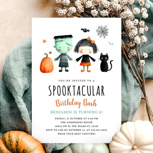 Invitación a la fiesta de cumpleaños de Halloween  (Subido por el creador)