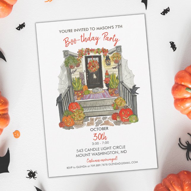Invitación a la fiesta de cumpleaños de Halloween (Subido por el creador)