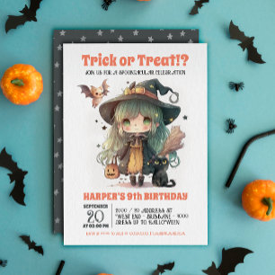 Invitación a la fiesta de cumpleaños de Halloween