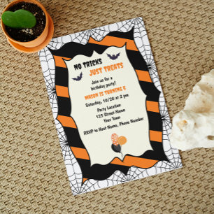 Invitación a la fiesta de cumpleaños de Halloween