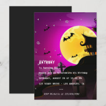 Invitación a la fiesta de cumpleaños de Halloween