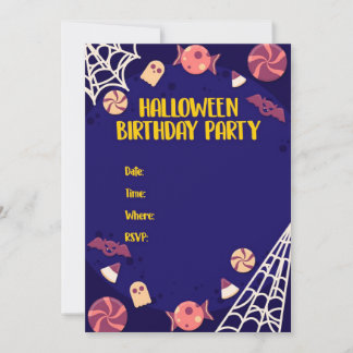 Invitación a la fiesta de cumpleaños de Halloween