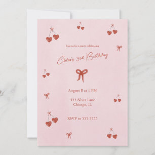Invitación a la fiesta de cumpleaños de Heart Cher