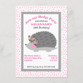 Invitación a la fiesta de cumpleaños de Hedgehog W