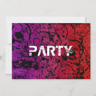 Invitación a la fiesta de cumpleaños de Hip Grunge