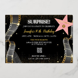 Invitación a la fiesta de cumpleaños de Hollywood 