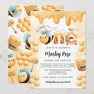 Invitación a la Fiesta de Cumpleaños de Honey Bee