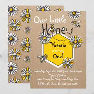 Invitación a la fiesta de cumpleaños de Honey Bee