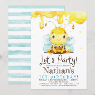 Invitación a la fiesta de cumpleaños de Honey Bee