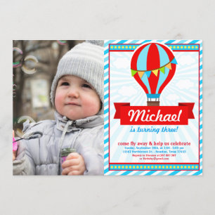Invitación a la fiesta de cumpleaños de Hot Air Ba
