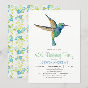 Invitación a la fiesta de cumpleaños de Hummingbir
