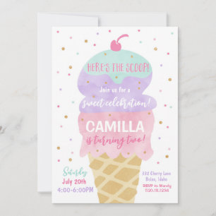 Invitación a la fiesta de cumpleaños de Ice Cream