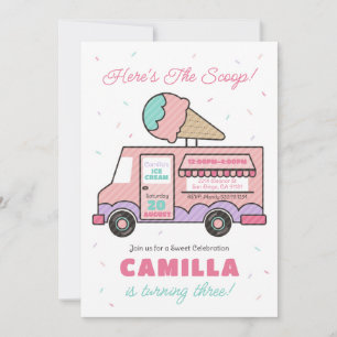 Invitación a la fiesta de cumpleaños de Ice Cream