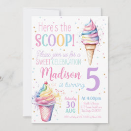 Invitación a la fiesta de cumpleaños de Ice Cream 