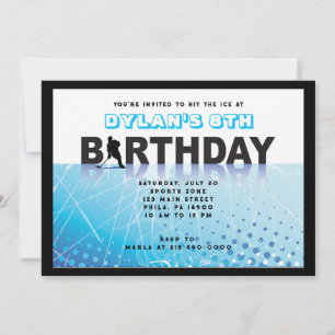 Invitación a la fiesta de cumpleaños de ICE HOCKEY