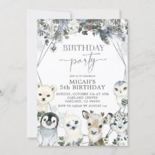 Invitación a la fiesta de cumpleaños de invierno d