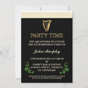 Invitación a la fiesta de cumpleaños de Irlanda