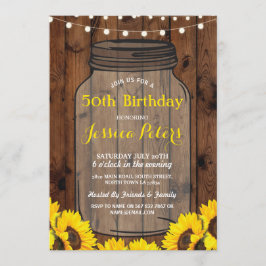 Invitación a la fiesta de cumpleaños de Jar Rustic