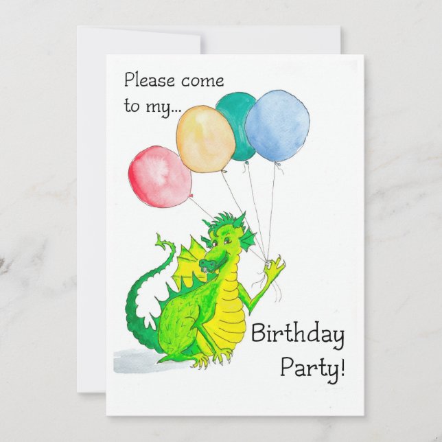 Invitación a la fiesta de cumpleaños de Jolly Gree (Anverso)