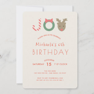 Invitación a la fiesta de cumpleaños de JOY Cute R