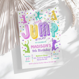Invitación a la fiesta de cumpleaños de Jump Tramp