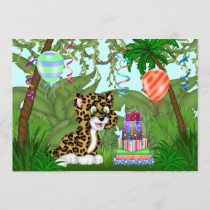 Invitación a la fiesta de cumpleaños de Jungle Leo