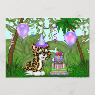 Invitación a la fiesta de cumpleaños de Jungle Leo