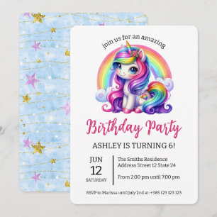 Invitación a la fiesta de cumpleaños de Kawaii Rai