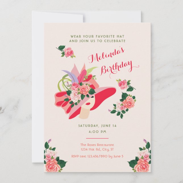 Invitación a la fiesta de cumpleaños de Kentucky D (Anverso)