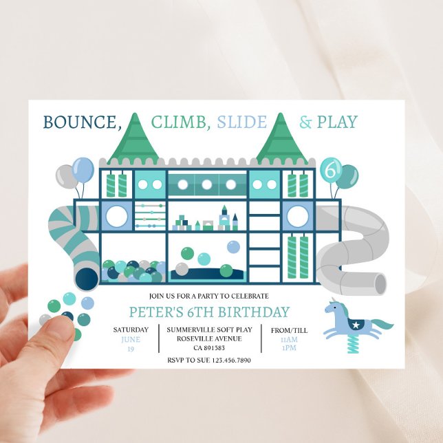 Invitación a la fiesta de cumpleaños de Kids Blue  (Subido por el creador)