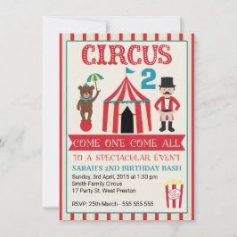 Invitación a la fiesta de cumpleaños de Kids Circu