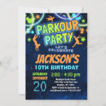 Invitación a la fiesta de cumpleaños de Kids Parko<br><div class="desc">Invitación a los niños y chicas a asistir a la fiesta de cumpleaños en el parque azul,  verde y naranja.</div>
