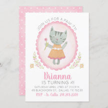 Invitación a la fiesta de cumpleaños de Kitty