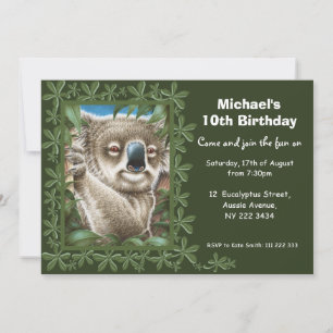 Invitación a la fiesta de cumpleaños de Koala