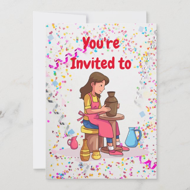 Invitación a la fiesta de cumpleaños de la alfarer (Anverso)