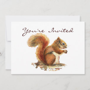 Invitación a la fiesta de cumpleaños de la ardilla
