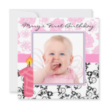 Invitación a la fiesta de cumpleaños de la bebé ch