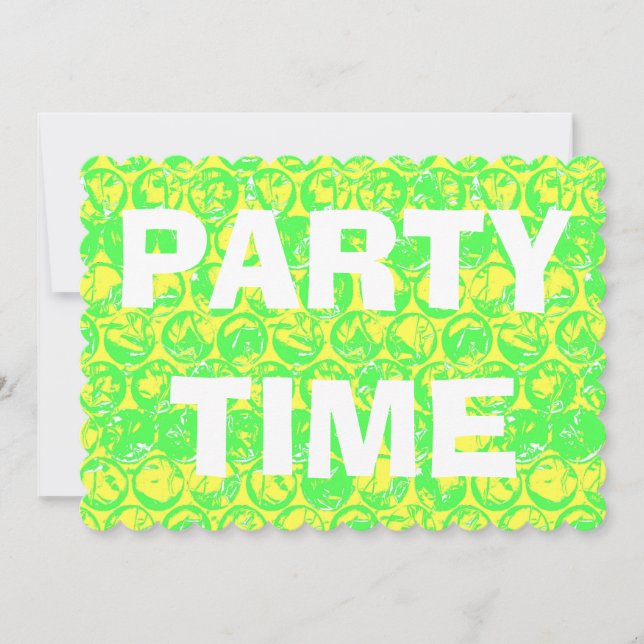 Invitación a la fiesta de cumpleaños de la burbuja (Anverso)