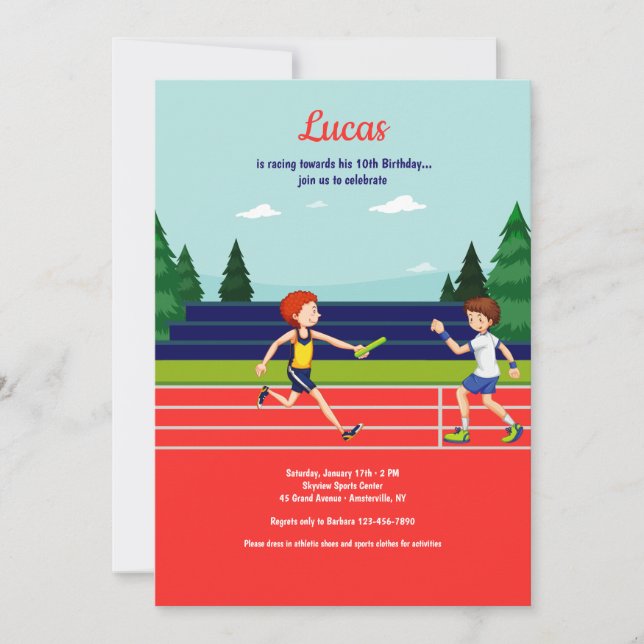 Invitación a la fiesta de cumpleaños de la carrera (Anverso)