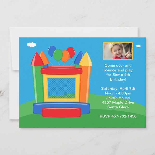 Invitación a la fiesta de cumpleaños de la casa de (Anverso)