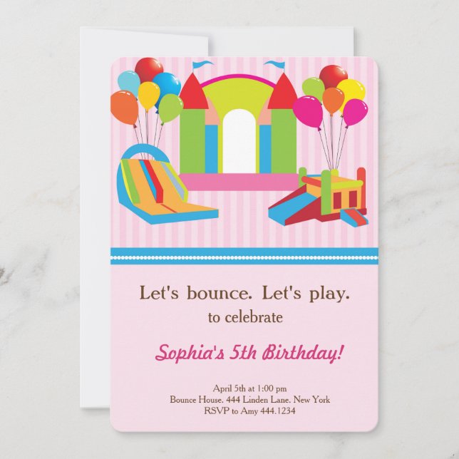 Invitación a la fiesta de cumpleaños de la casa de (Anverso)