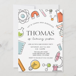 Invitación a la fiesta de cumpleaños de la ciencia