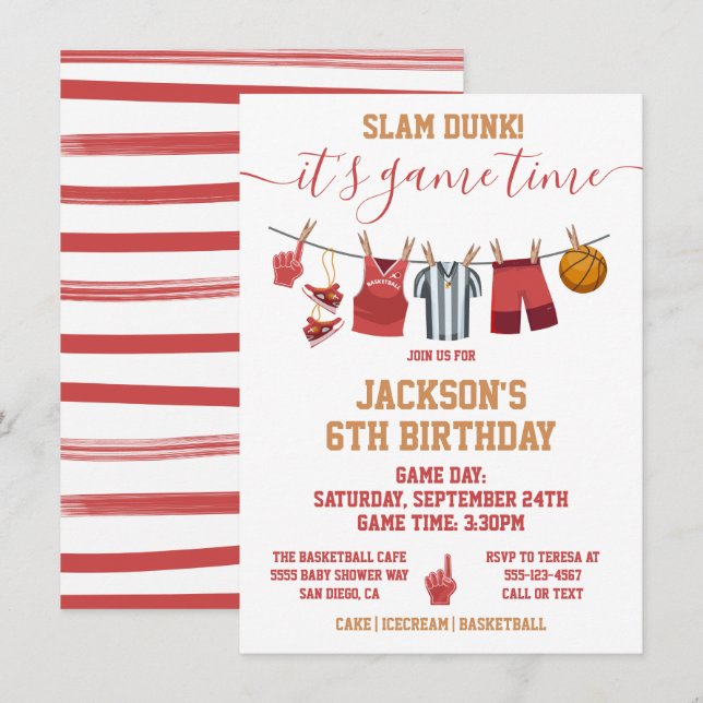 Invitación a la fiesta de cumpleaños de la Clothes (Anverso / Reverso)